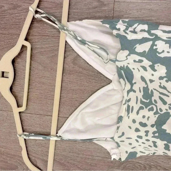 Selfie Leslie DOWNTOWN CAMI STRAP FRONT SPLIT MIDI DRESS STENCIL PRINT - Picture 10 of 12